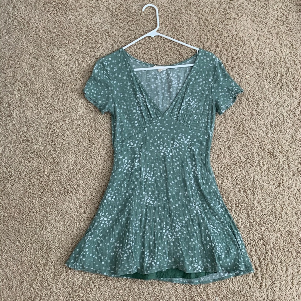 green mini dress
